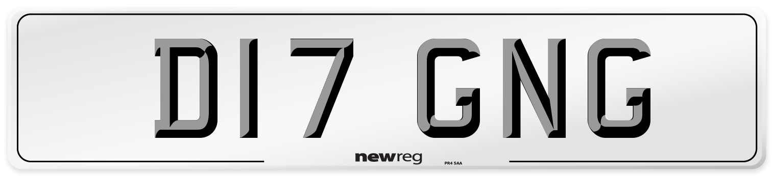 D17 GNG Number Plate from New Reg